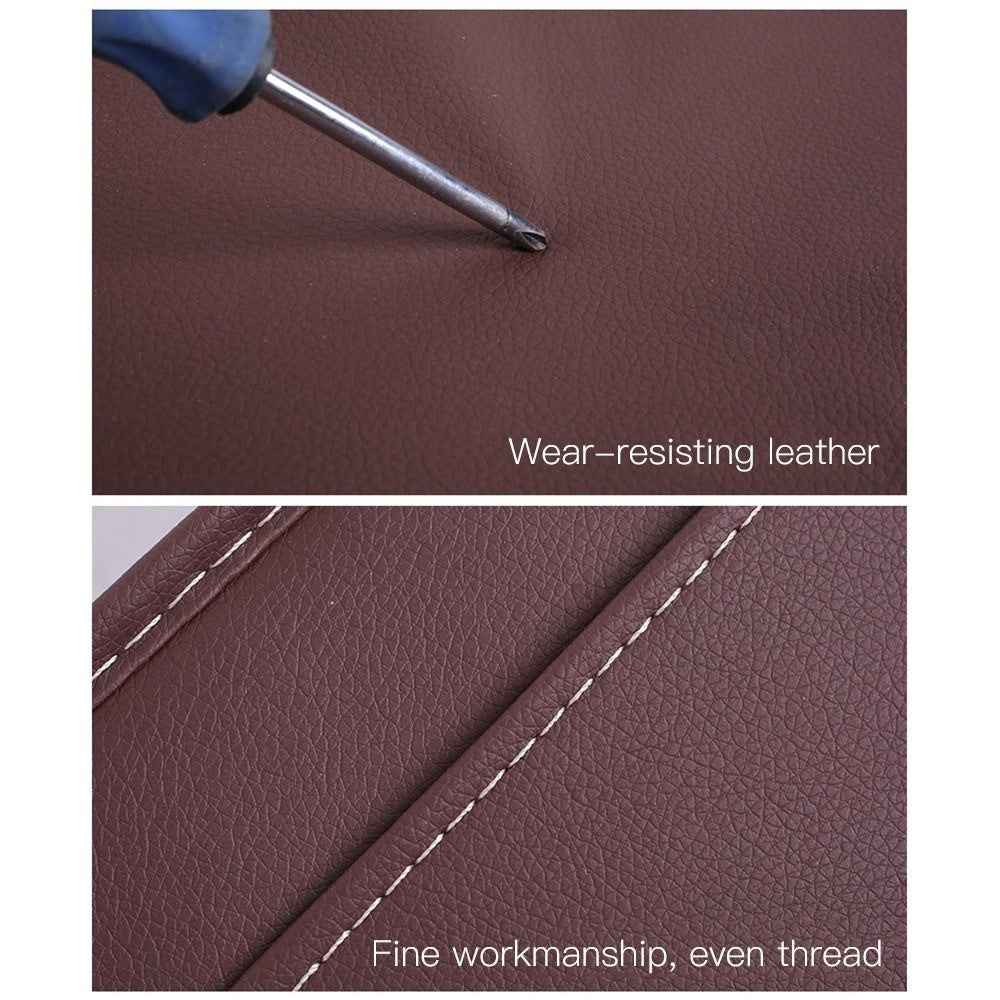 Multifunction Car Seat Back Bag Folding Table Organizer Pad Drink Storage Pocket - Wine Red