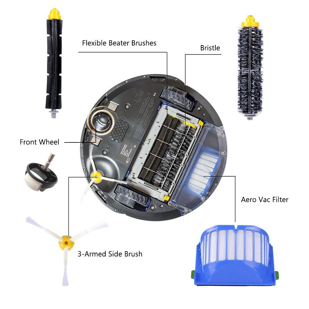 Robot Vacuum Cleaner Parts Blue Aero Vac Filter Replacement for iRobot Roomba 600 Series 620 630 Accessories