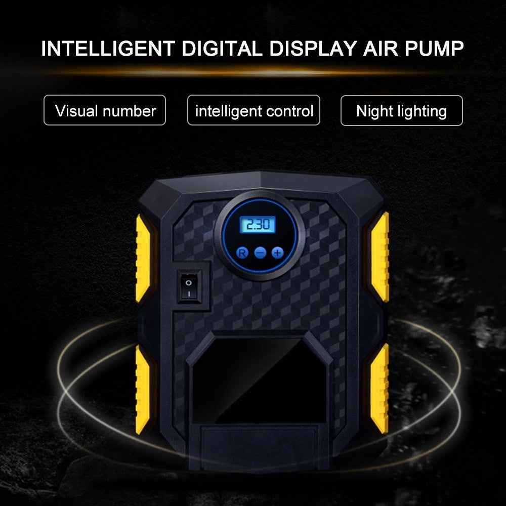 Portable Air Compressor Digital Display Car Tire Inflator Electric Auto Pump with Lightning Function