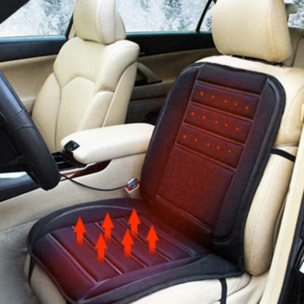 Car Van Auto Heated Padded Pad Non-slip Hot Seat Cushion Cover Warmer 12V