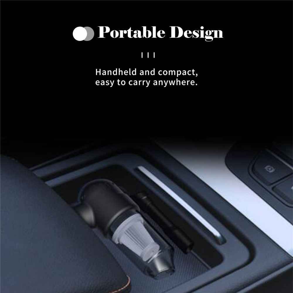 Cordless Vacuum Cleaner 9000PA 100W Rechargeable Wet and Dry Handheld Vacuum Cleaner for Pet Hair Home Office - Black