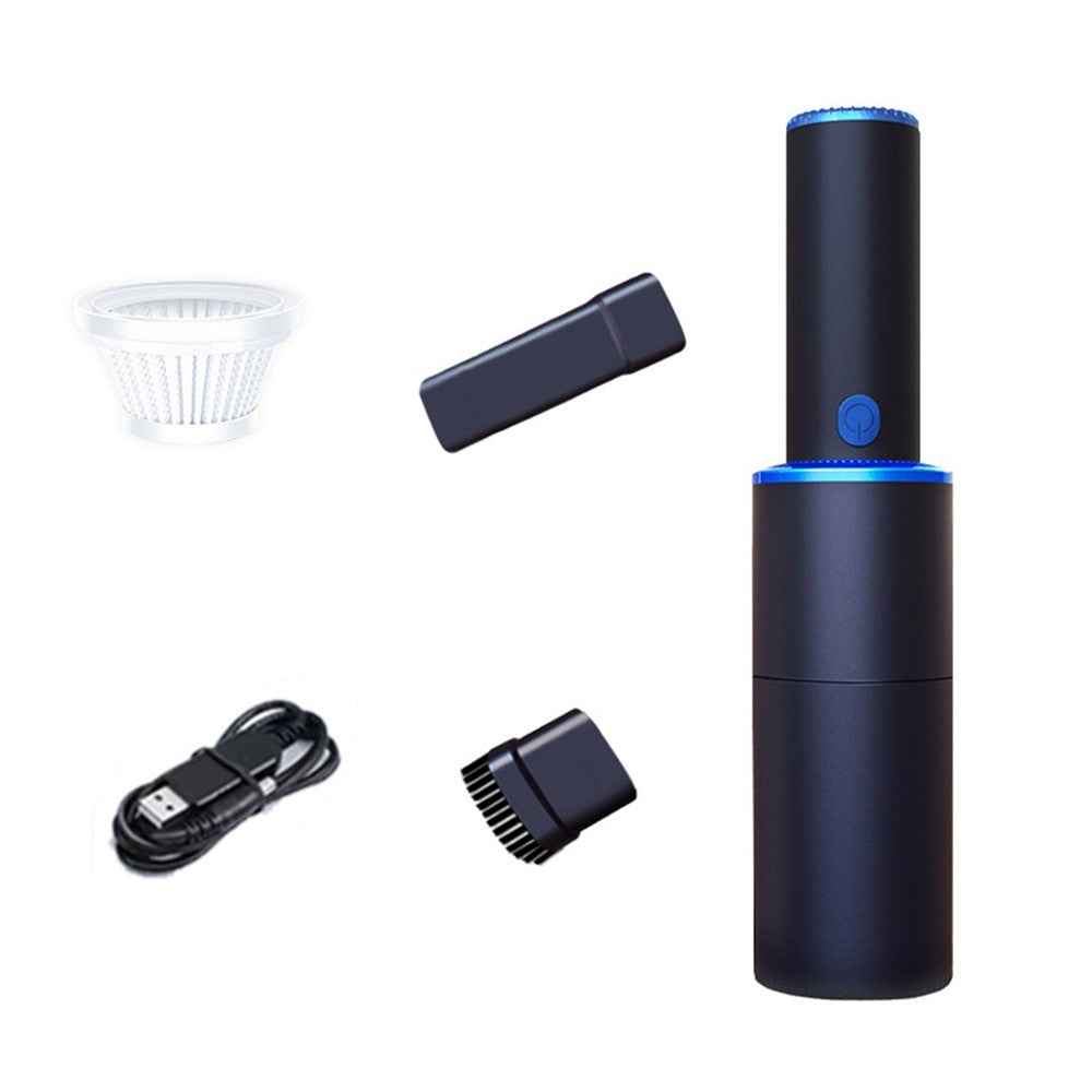 Mini Vacuum Cleaner Portable Strong Suction Wet Dry Cleaner for Cleaning Home Office Car - Wireless/Blue
