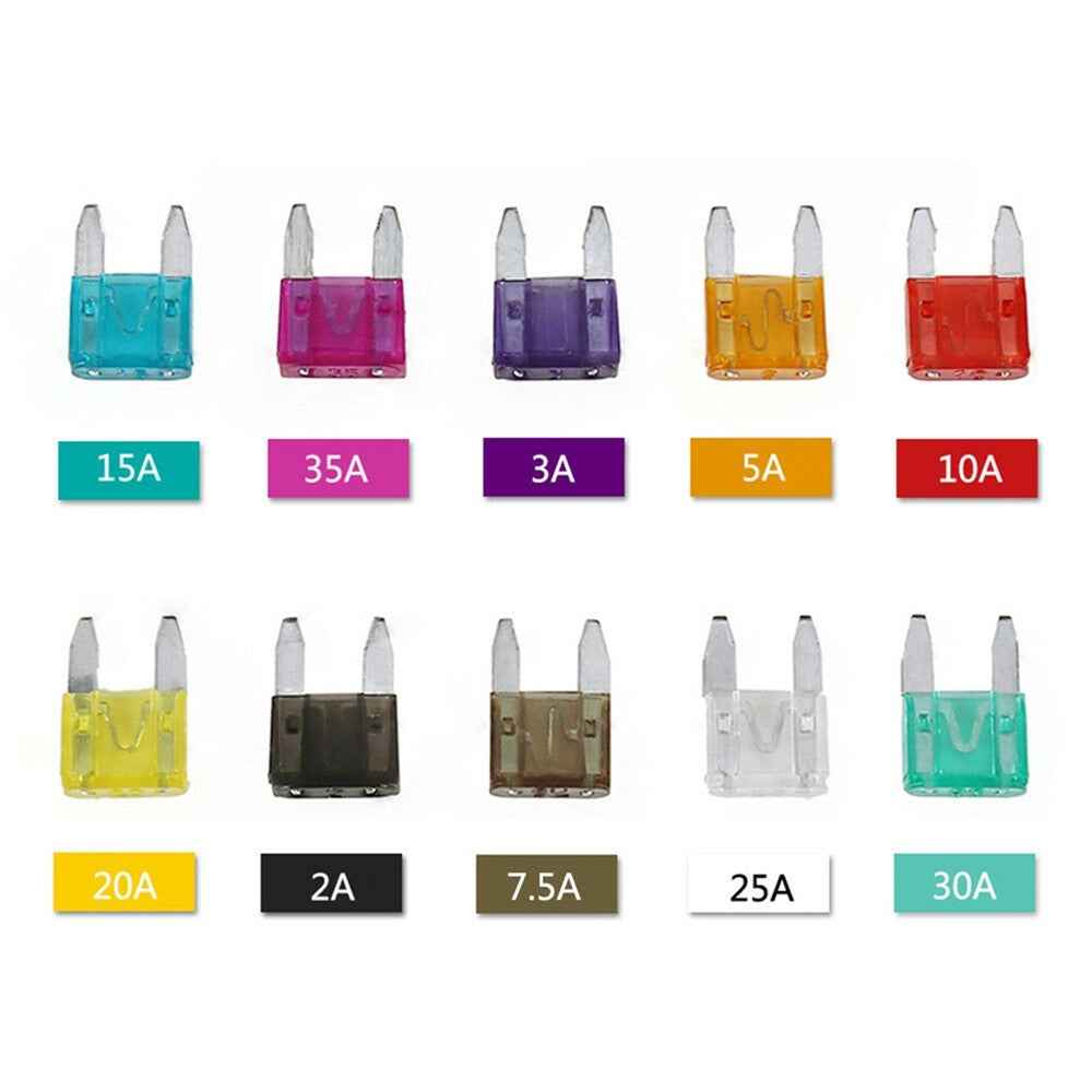 120Pcs/Box Mini Auto Blade Fuses Set 2-35A Assorted Color-coded Carved Amp Rating Fuse