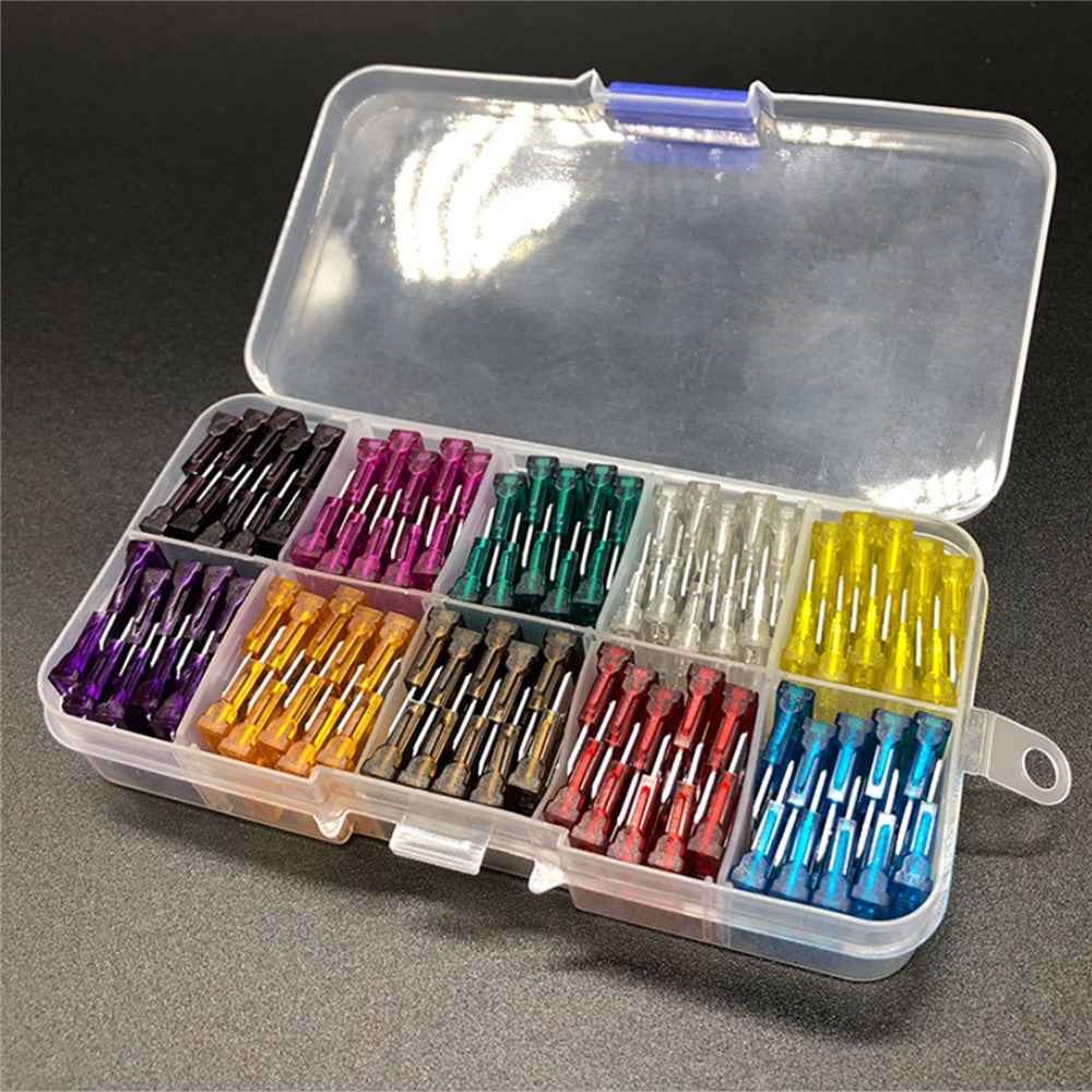 120Pcs/Box Mini Auto Blade Fuses Set 2-35A Assorted Color-coded Carved Amp Rating Fuse