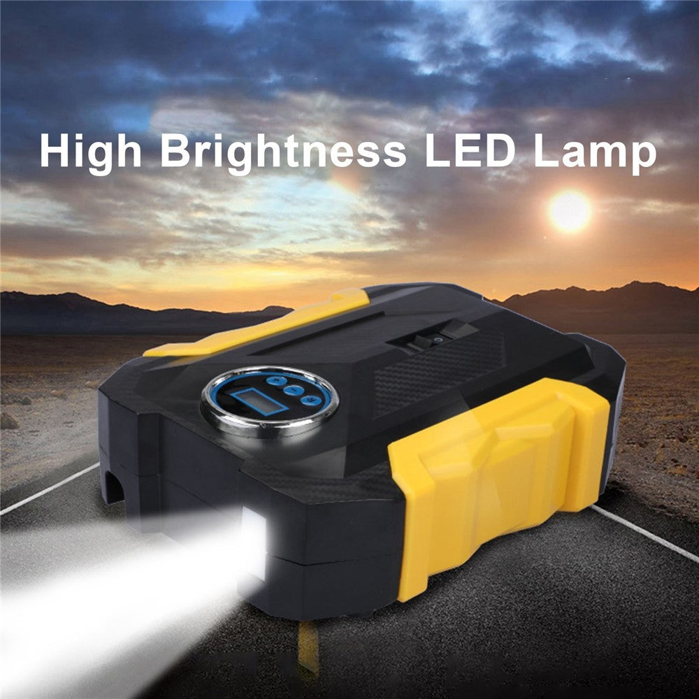 Portable Car 12V Air Pump Digital Display Strong Energy Quick Inflation Automatically Stop Tire Pressure Detection with Night Lamp