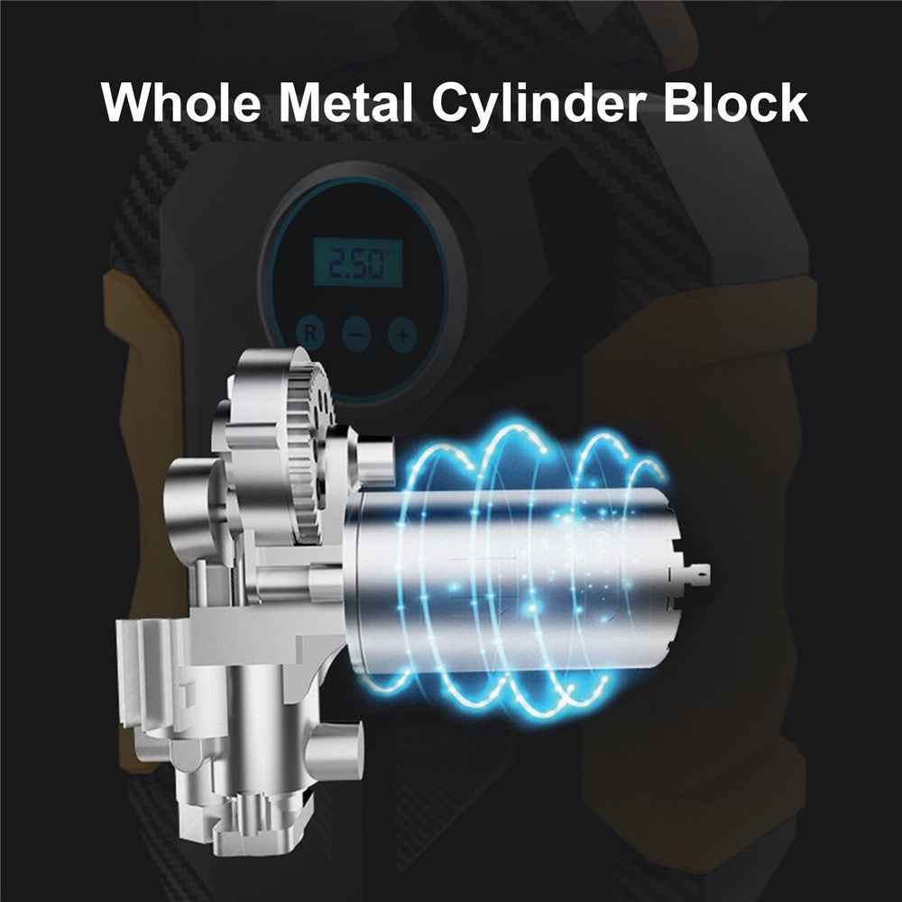 Portable Car 12V Air Pump Digital Display Strong Energy Quick Inflation Automatically Stop Tire Pressure Detection with Night Lamp