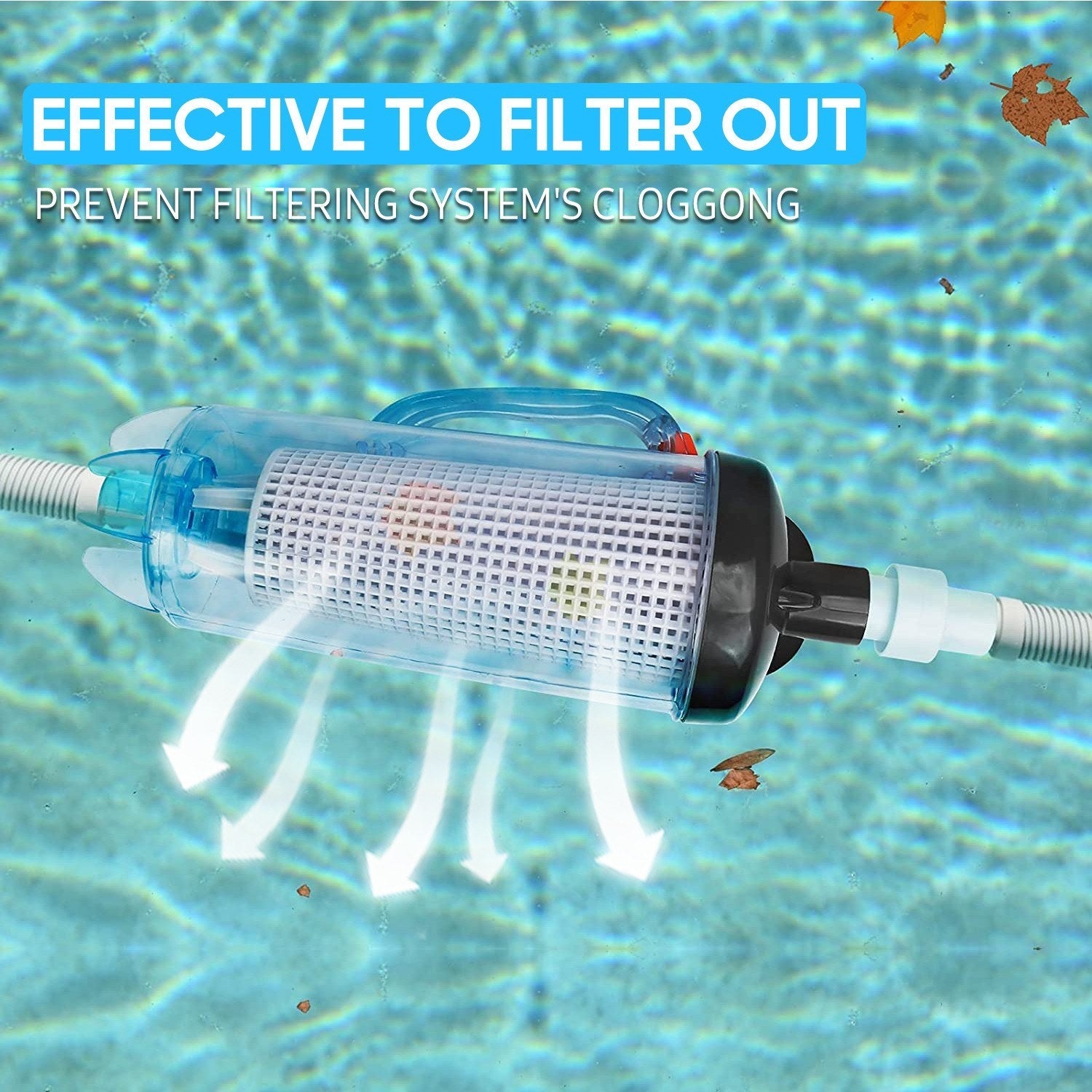 Leaf Trap Canister Swimming Pool Supplies Automatic Vacuum Suction Cleaners with Mesh Basket Hose Adapter