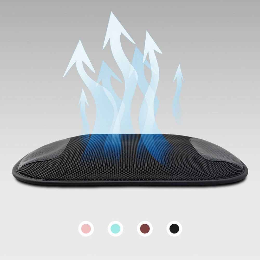 Car Ventilated Cushion Summer Seat Cooler Automotive USB Cooling Seat Cover with 5 Fans 3 Adjustable Wind Speed - Black