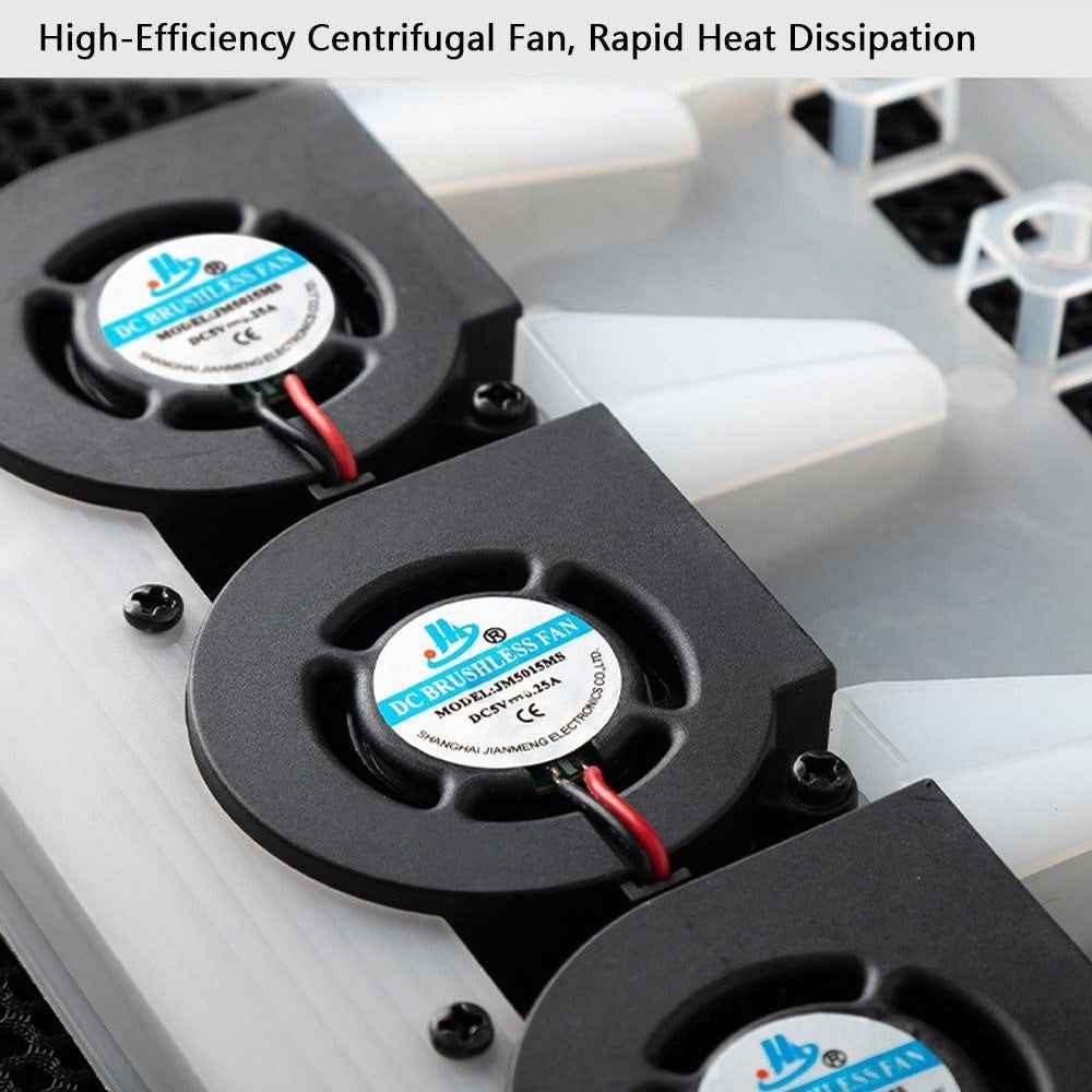 Car Ventilated Cushion Summer Seat Cooler Automotive USB Cooling Seat Cover with 5 Fans 3 Adjustable Wind Speed - Pink