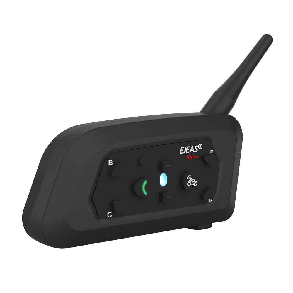 EJEAS V6PRO 1Pc Motorcycle Intercom Bluetooth-compatible 5.0 Headset Full Duplex Riding Real-Time Helmet Communication System