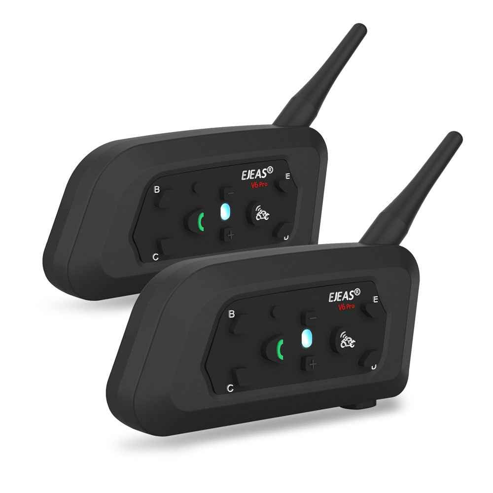 EJEAS V6PRO 1Pc Motorcycle Intercom Bluetooth-compatible 5.0 Headset Full Duplex Riding Real-Time Helmet Communication System