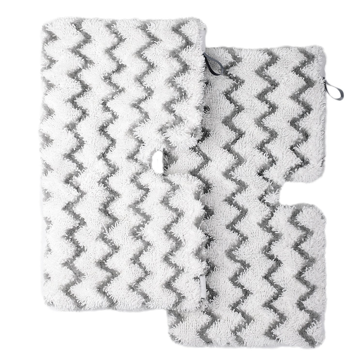 Steam Mop Cloth Cover Mop Accessories S3501 Mop head Fiber Mop Cloth Replacement Pad - Grey Stripes/2pcs