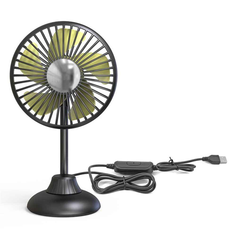 Portable Mini Car Fan Low Noise Powerful Silent Fan 3 Speeds Settings 360-degree Rotation Car Desk Fan for Car/Home/Office/Travel - Black
