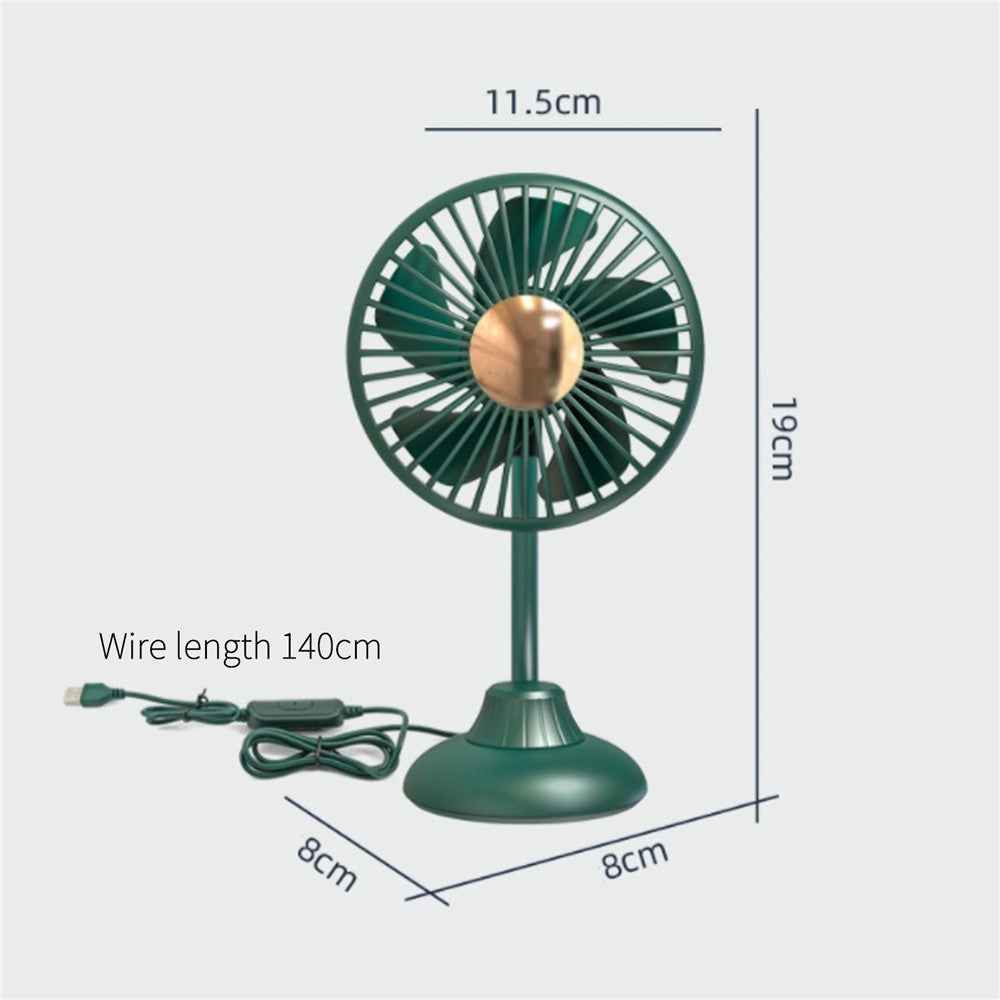 Portable Mini Car Fan Low Noise Powerful Silent Fan 3 Speeds Settings 360-degree Rotation Car Desk Fan for Car/Home/Office/Travel - Black
