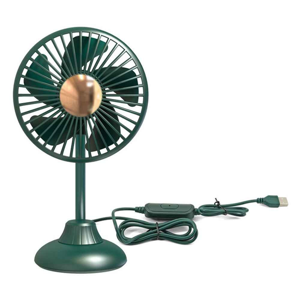 Portable Mini Car Fan Low Noise Powerful Silent Fan 3 Speeds Settings 360-degree Rotation Car Desk Fan for Car/Home/Office/Travel - Dark Green