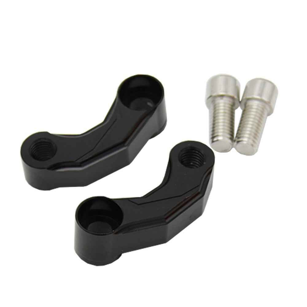 2Pcs Mirror Mount Risers 10mm Motorcycle Mirror Riser Extender Adapter Kit Riser Mount Extender