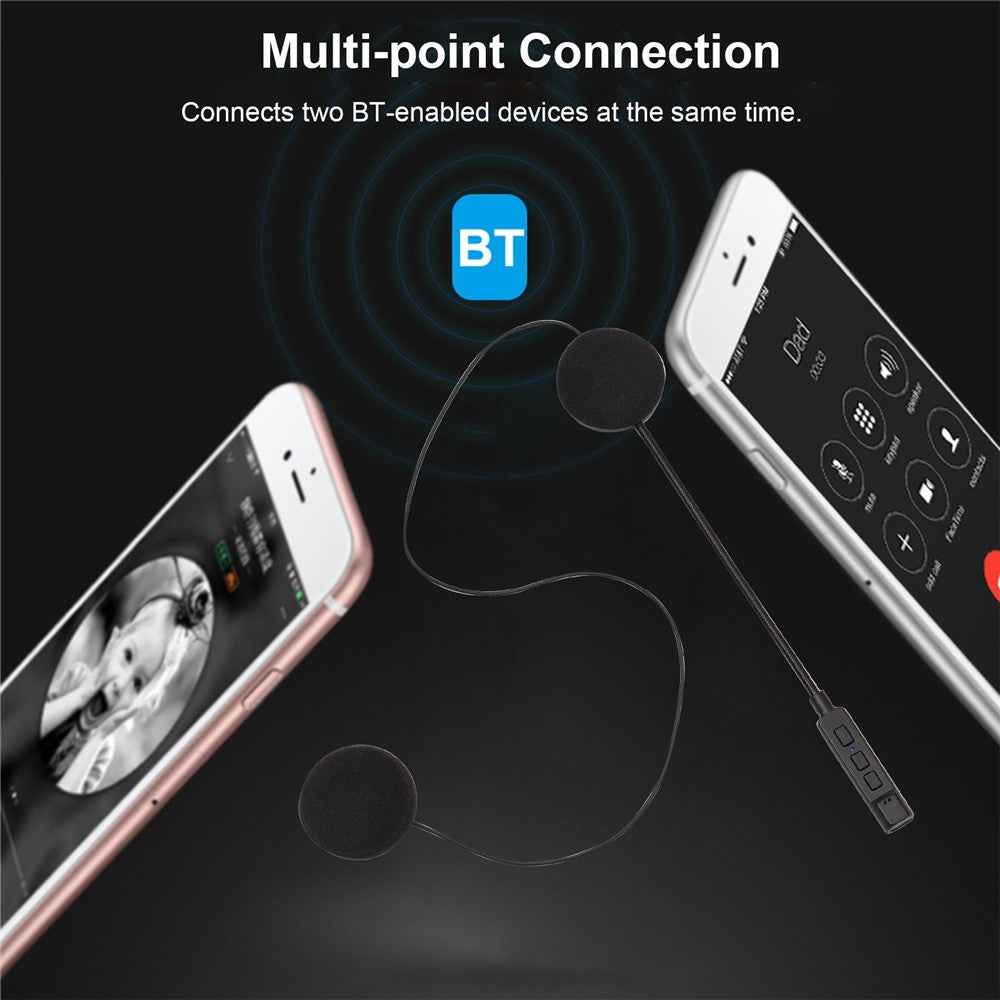 MT02 Wireless Motorcycle Helmet Headset Bluetooth-compatible 5.1 Helmet Earphone Microphone Music Call Control