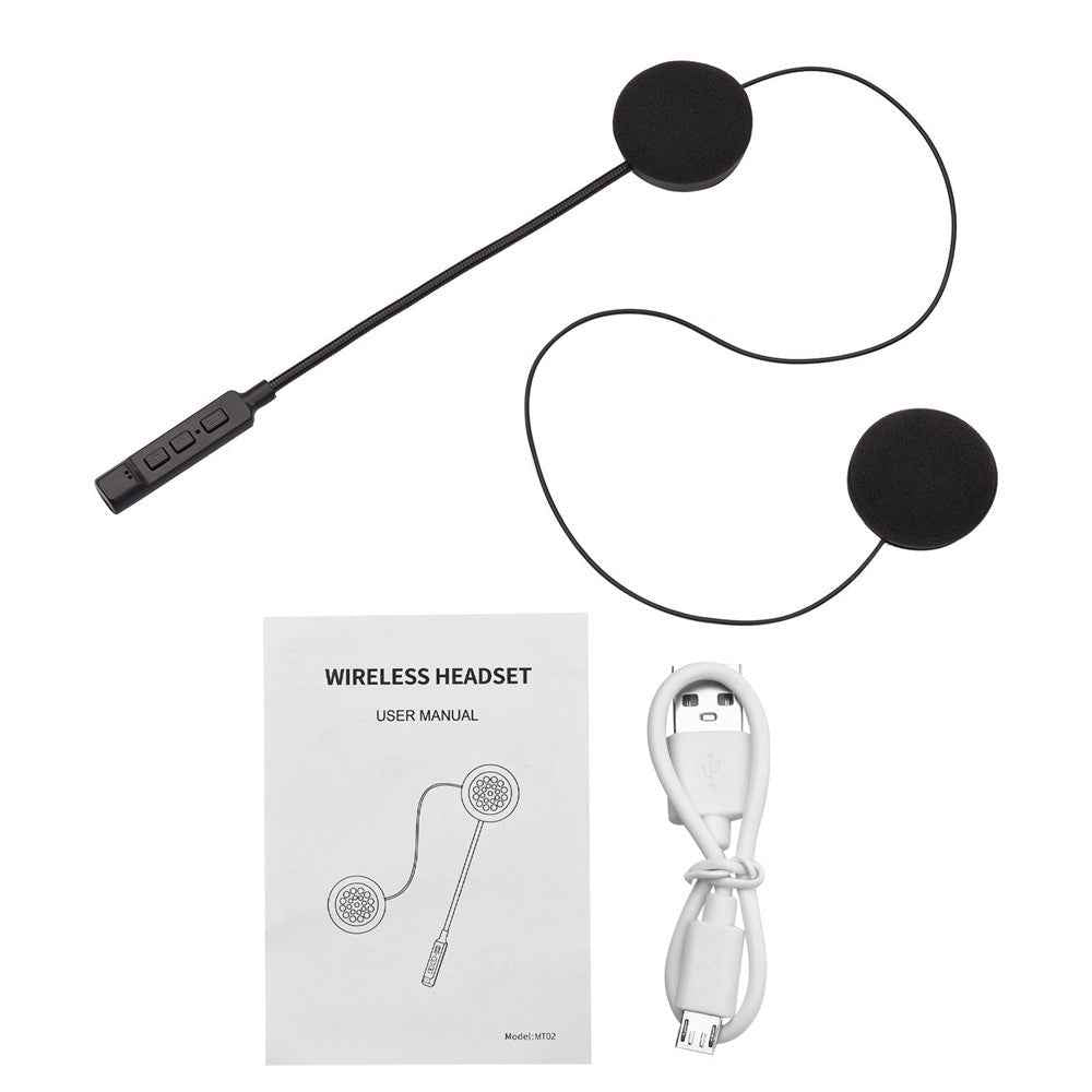 MT02 Wireless Motorcycle Helmet Headset Bluetooth-compatible 5.1 Helmet Earphone Microphone Music Call Control