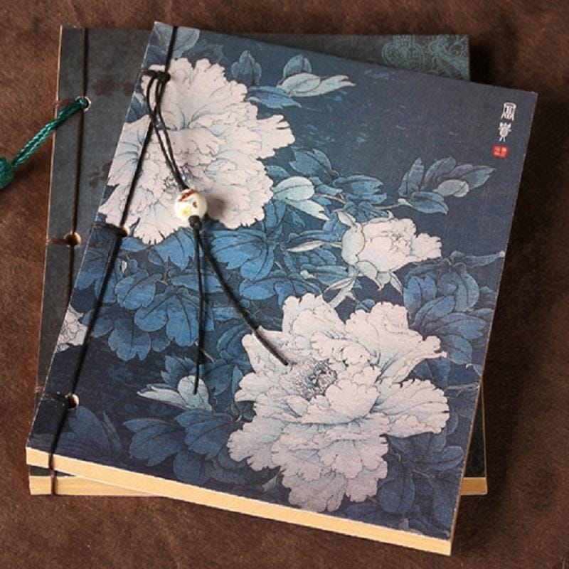 Vintage Handmade Wired Sketchbook Antique Sketch Stationery Notebook Diary Kraft Paper Inner Page