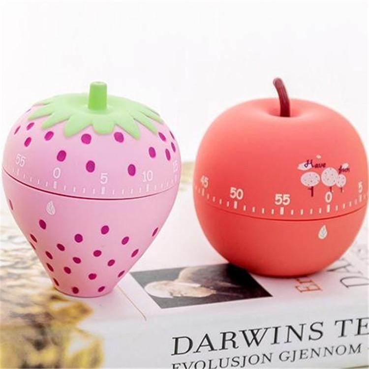 Creative Cartoon Fruit Shape Multi-Function Rotary Timer Learning Work Efficiency Time Manager (Pineapple)