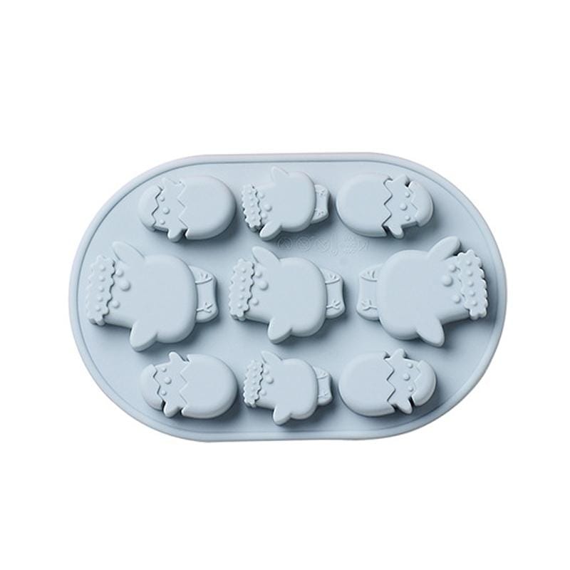 4 PCS Silicone Cake Mould Broken Chicken Chocolate Epoxy Mould Ice Tray Baking DIY Mould (Pink)