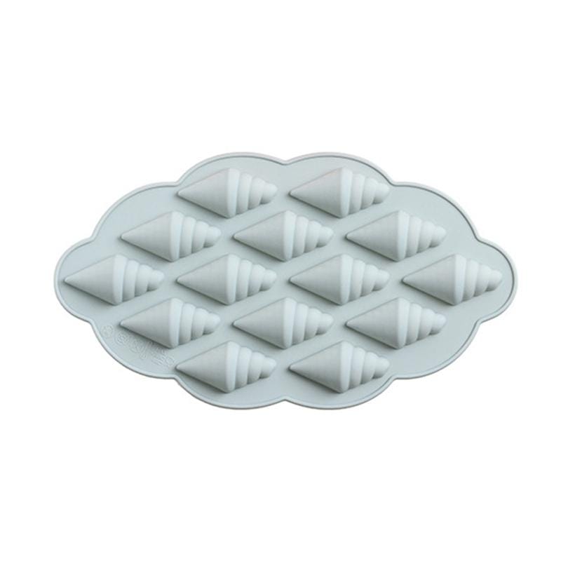 6 PCS Ice Cream Cone Shape Fondant Cake Silicone Mold Baking DIY Chocolate Dessert Mold Making Ice Tray (Pink)