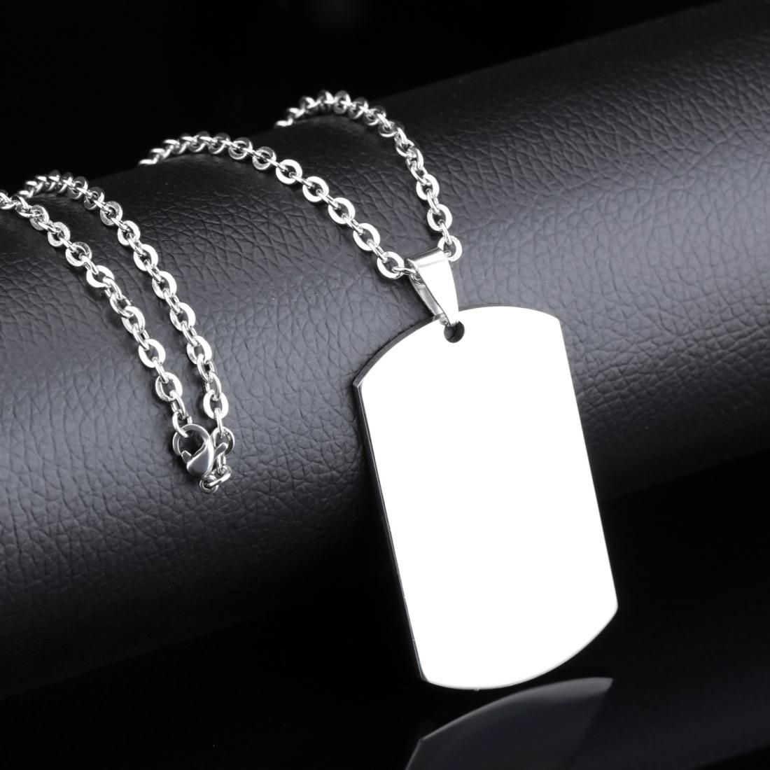 OPK Stainless Steel Necklace Non-fading Tag Pendant (Thickness 3mm)