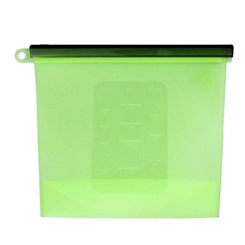 Food Grade Silicone Vacuum Sealed Split Fresh-keeping Bag (Green)