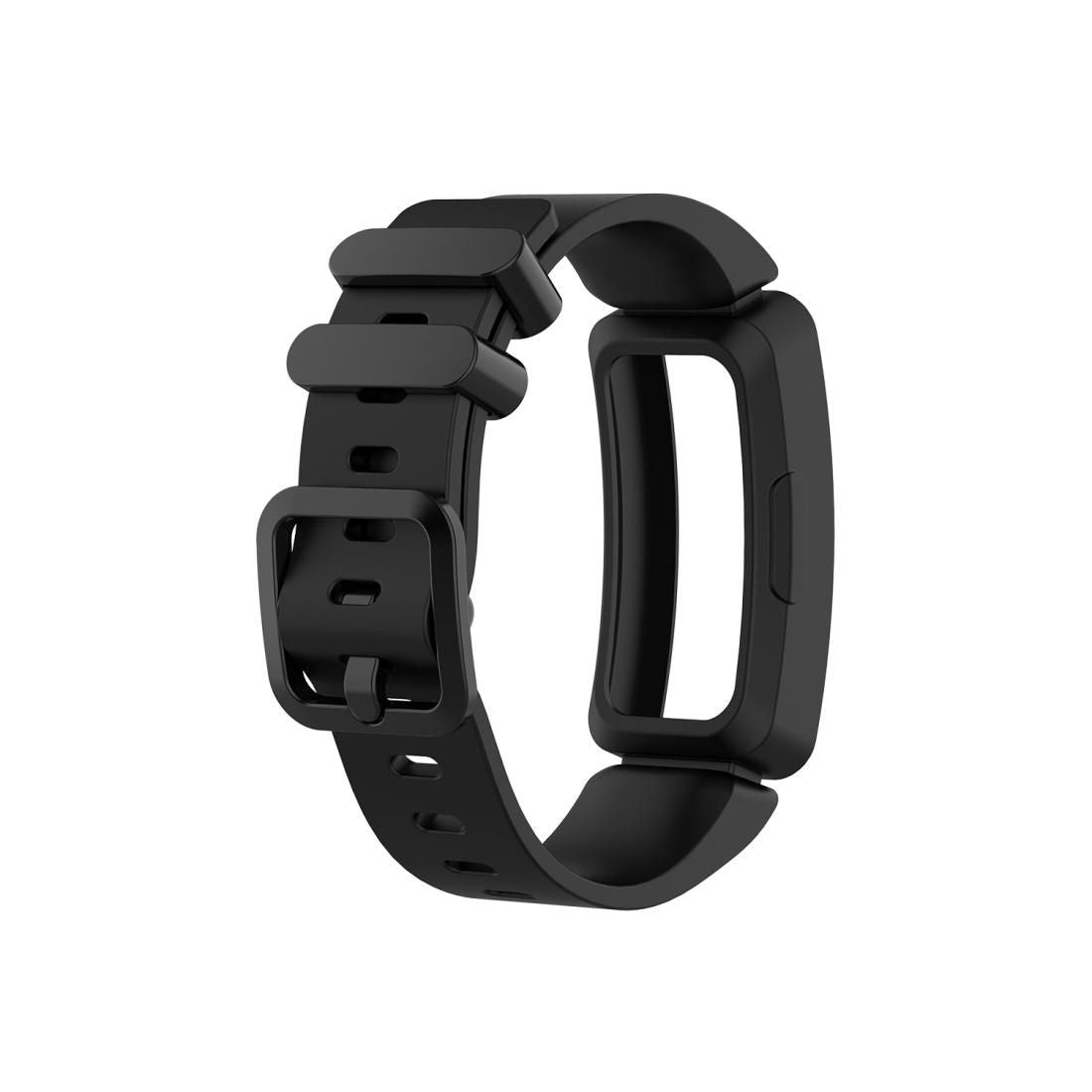 Smart Watch Silicon Wrist Strap Watchband for Fitbit Inspire HR (Black)