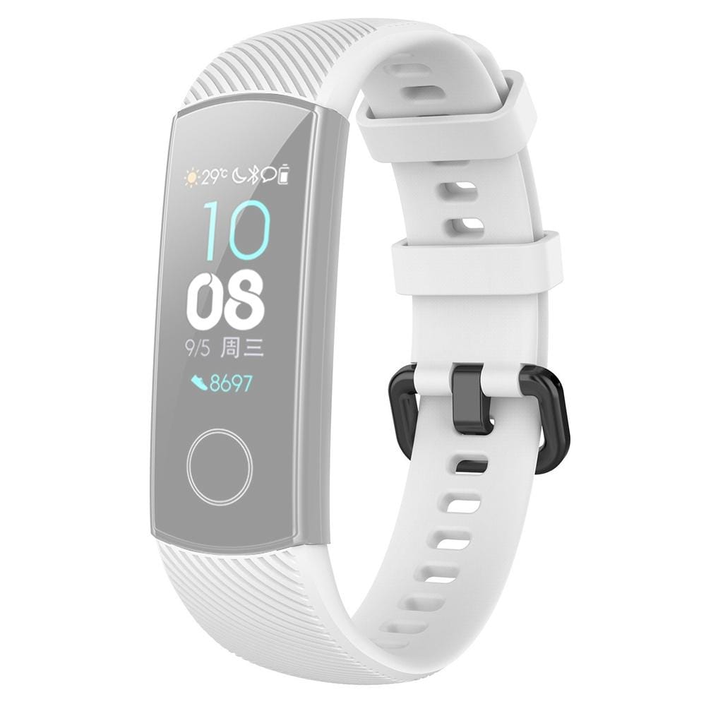 Smart Watch Silicone Wrist Strap Watchband for Huawei Honor Band 4 / Band 5 (White)