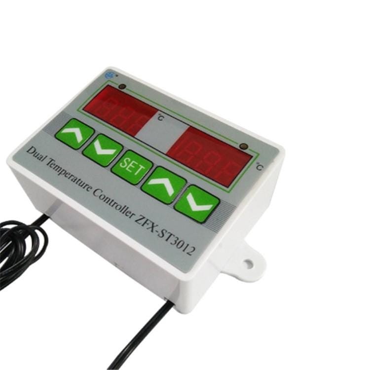 ST3012 Microcomputer Intelligent Temperature Controller Dual Temperature Dual Control Electronic Temperature Controller, Voltage:24V