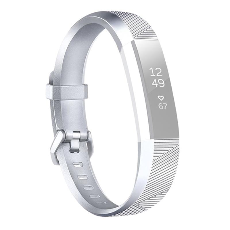 For Fitbit Alta / Alta HR Metal-color Watch Strap Belt Buckle Watchband (Silver)