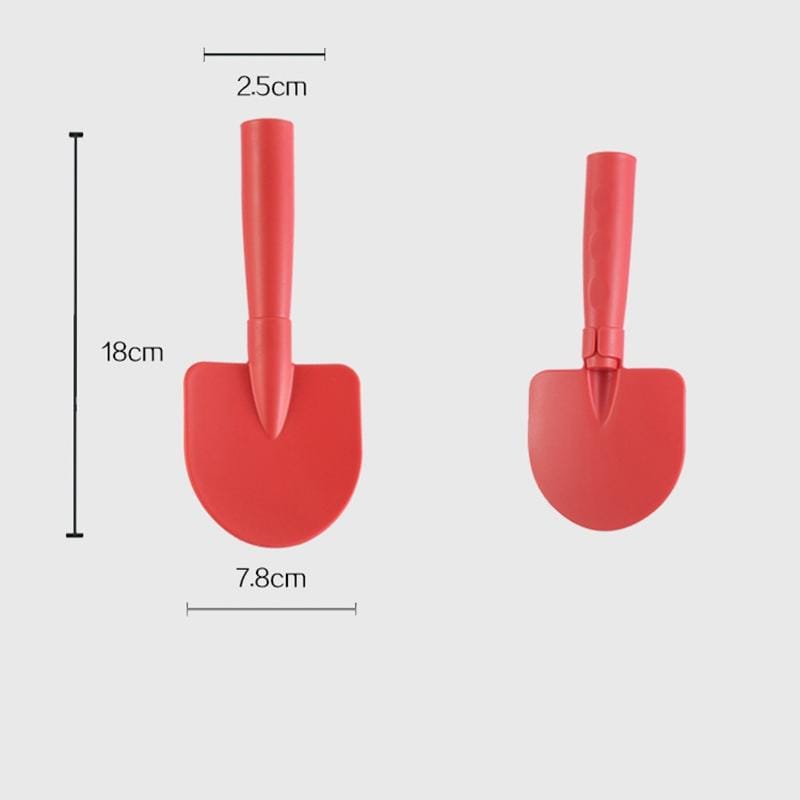 6 PCS Creative Shovel Shape Household Spoon Plastic Mixing Rice Spoon (Orange)