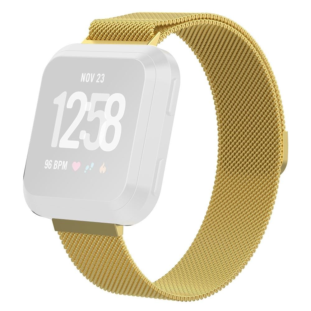 For Fitbit Versa 2 / Fitbit Versa / Fitbit Versa Lite Milanese Watch Strap, Small Size: 2.3x22.5cm (Golden)