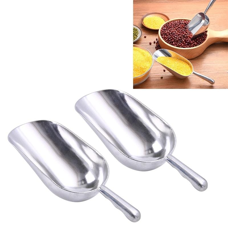 2 PCS Stainless Steel Multifunctional Shovel Aluminum Alloy Ice Shovel Food Tea Shovel Tea Spoon, Size:XL