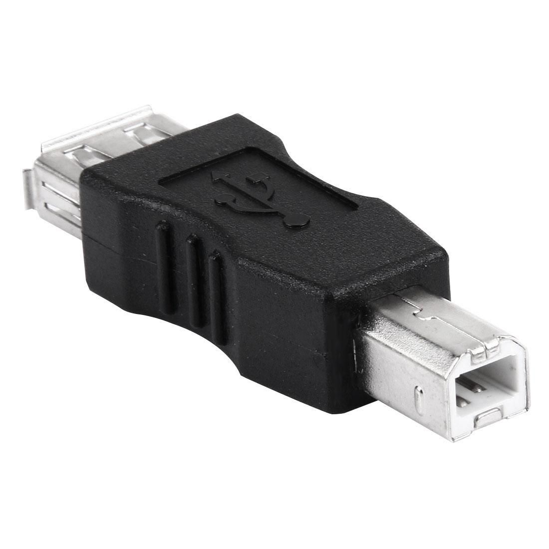 USB A female to B male Printer converter adapter (Black)