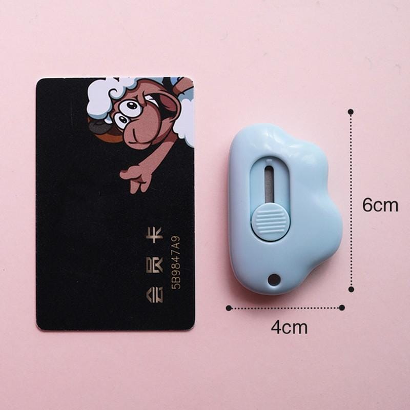 3 PCS Cute Cloud Mini Portable Utility Knife Paper Cutter (White)