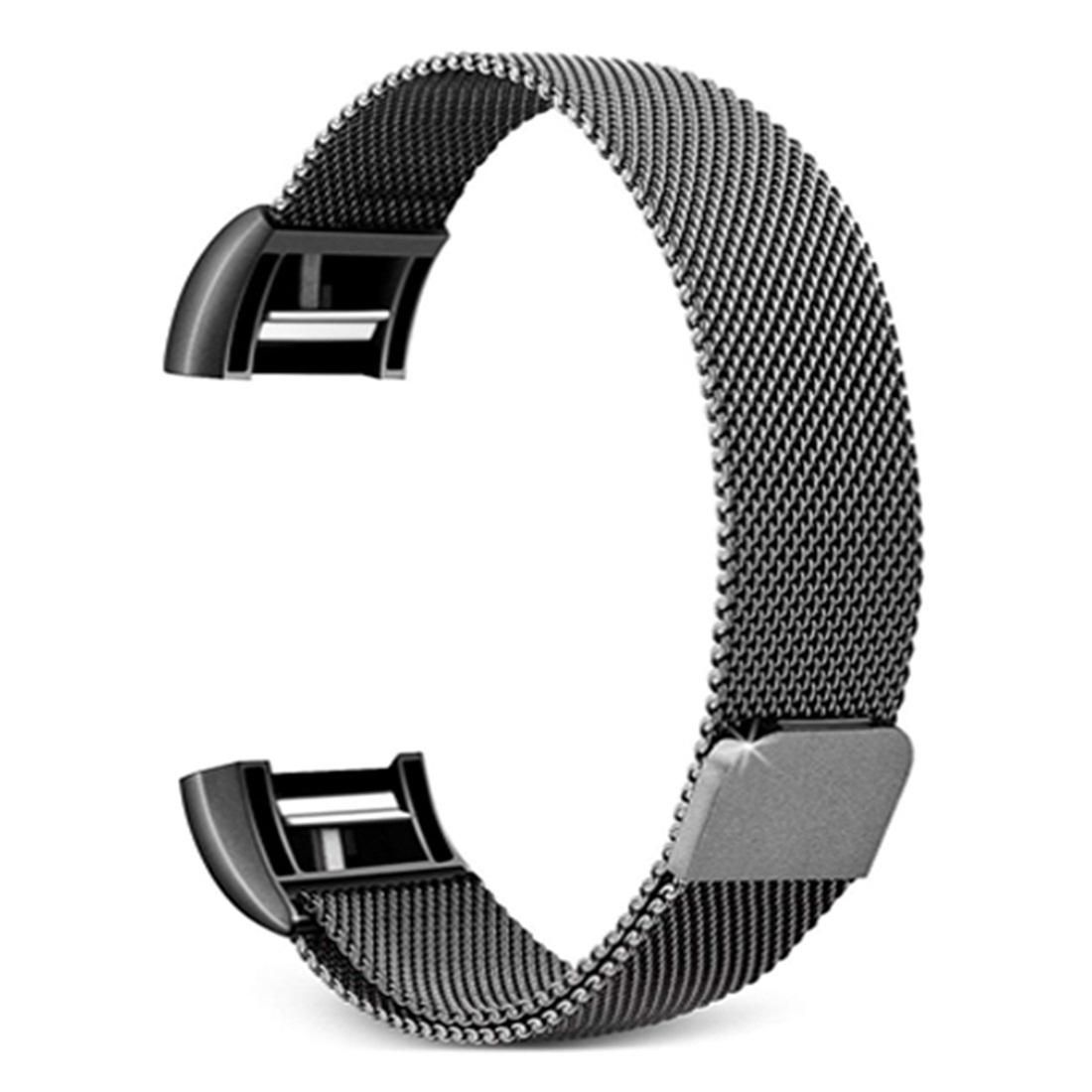 Smart Watch Stainless Steel Wrist Strap Watchband for FITBIT Charge 2, Size: L (Colour)