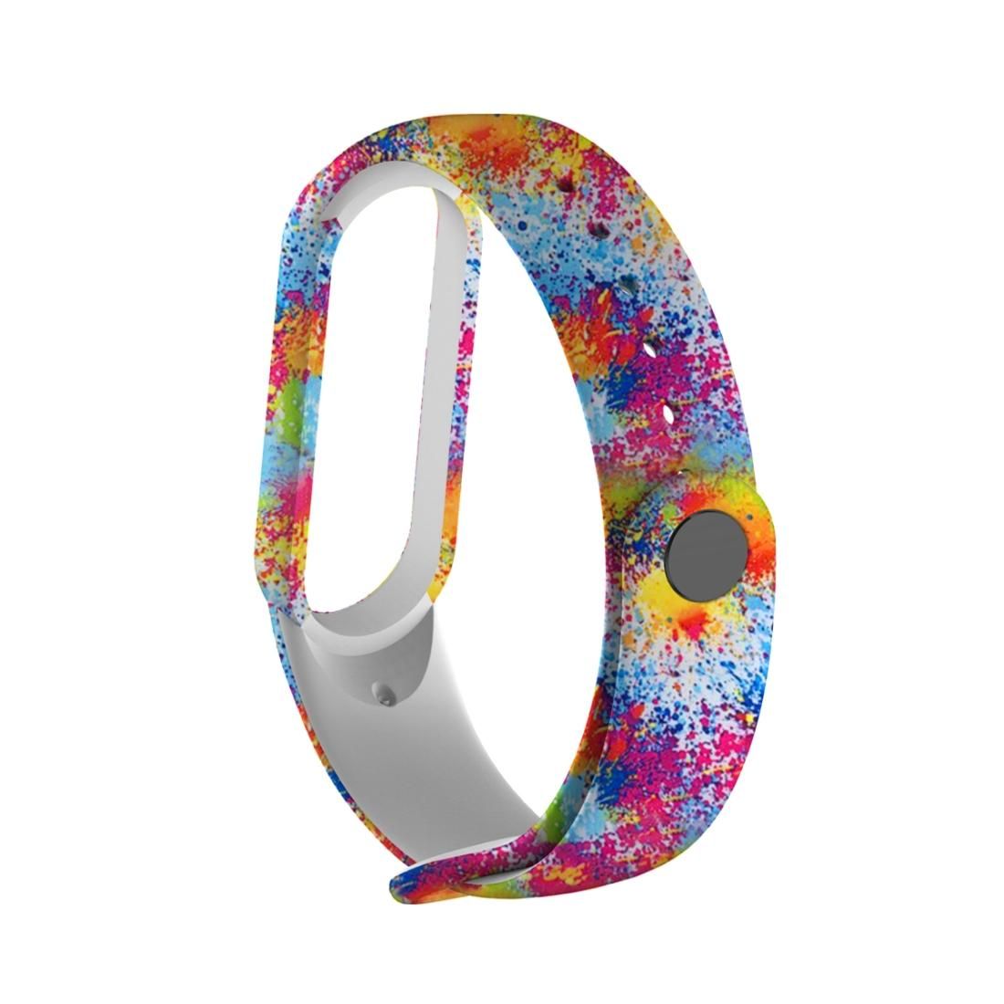 For Xiaomi Mi Band 5 TPU Replacement Strap Watchband (Splash Ink)