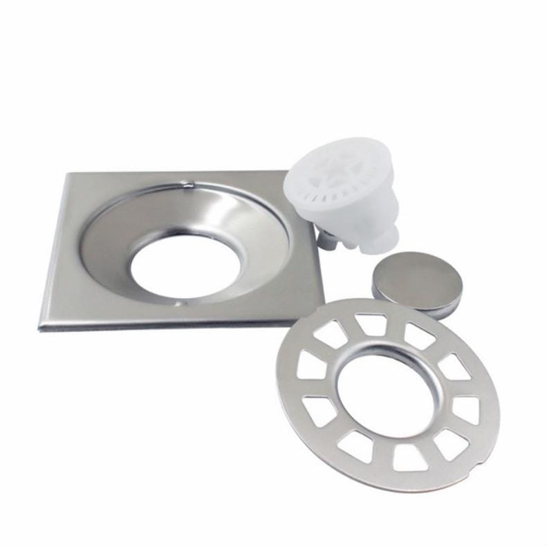 Stainless Steel Square Deodorant Floor Drain Bathroom Kitchen Filter