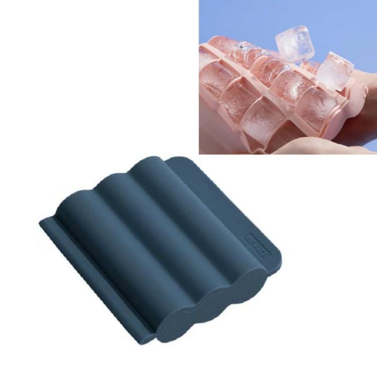 Wavy Multi-cell Ice Cube Mold Food Grade Silicone Ice Cube (Dark Blue)