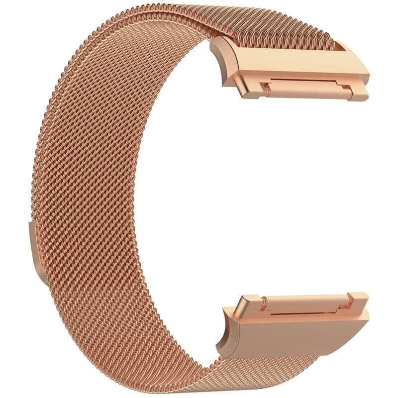 For FITBIT Ionic Milanese Watch Strap Small Size : 20.6X2.2cm (Champagne Gold)