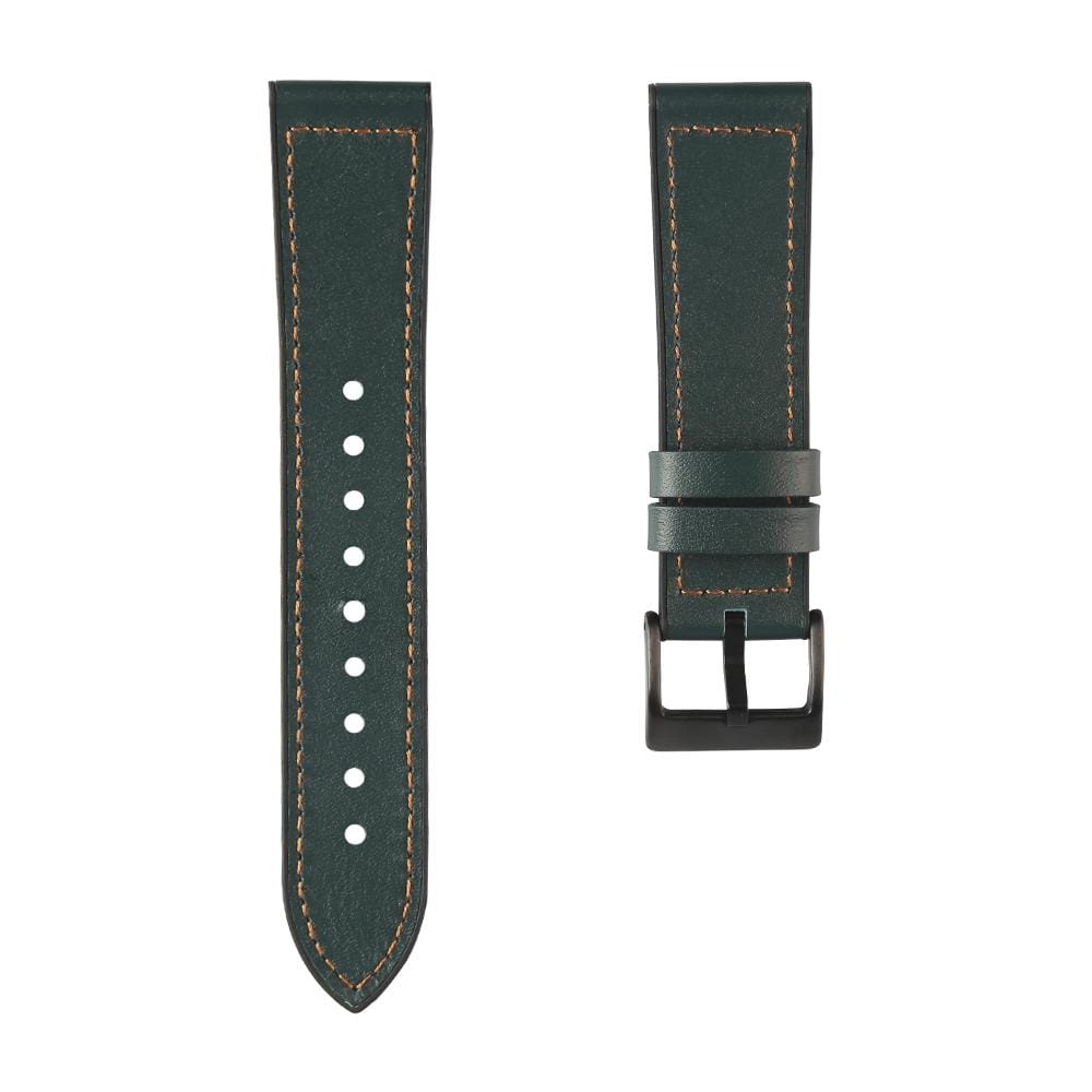 TPU + Leather Replacement Strap Watchband, Size:For Samsung Galaxy Watch 3 45mm (Green)