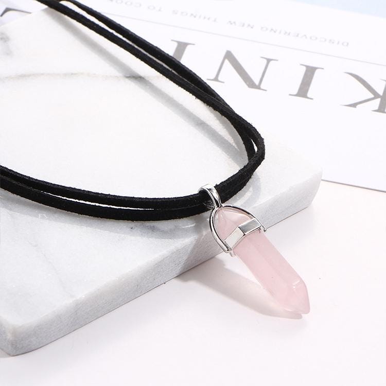 Double Layer Black Velvet Chokers Fashion Punk Geometric Opal Pendants Necklaces For Women Boho Party Jewelry Gift (Transparent)