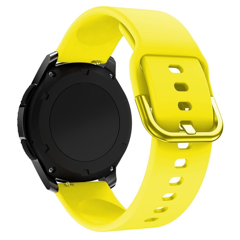 22mm For Huawei Watch GT2e/GT/GT2 46MM Color Buckle Silicone Watchband (Yellow)