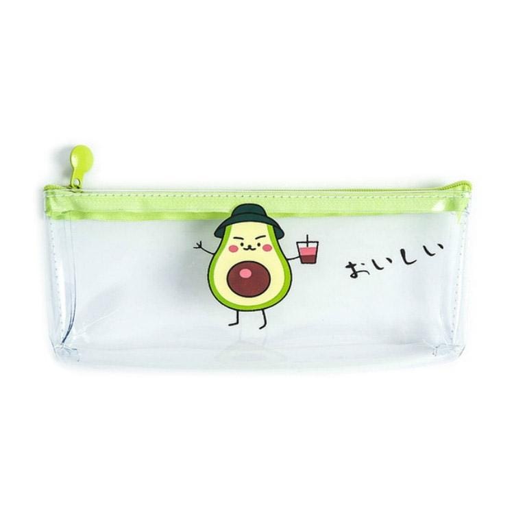 Creative Avocado Transparent Simple Portable Large Capacity Storage Bag Pencil Case Hat Avocado