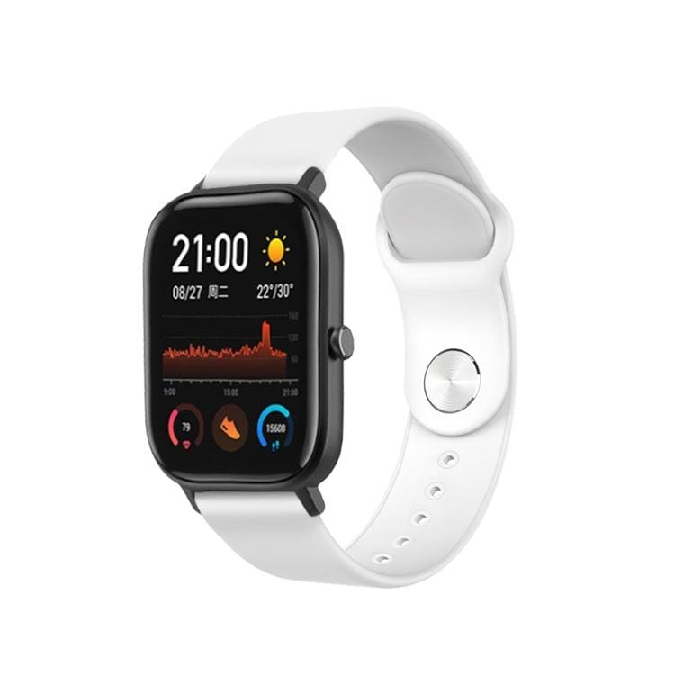 20mm For Huami Amazfit GTS Silicone Replacement Strap Watchband (White)