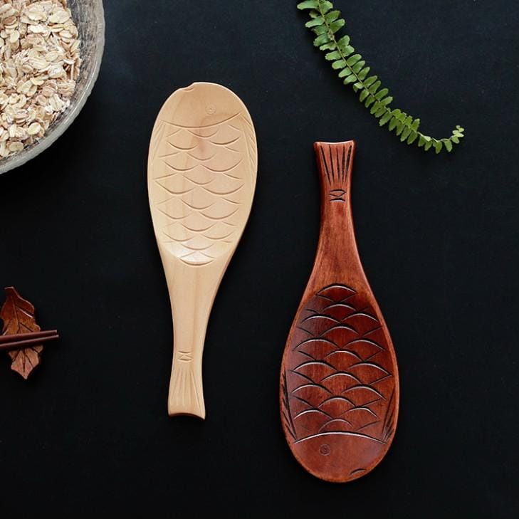 Wooden Animal-shaped Nanmu Rice Spoon, Random Style Delivery