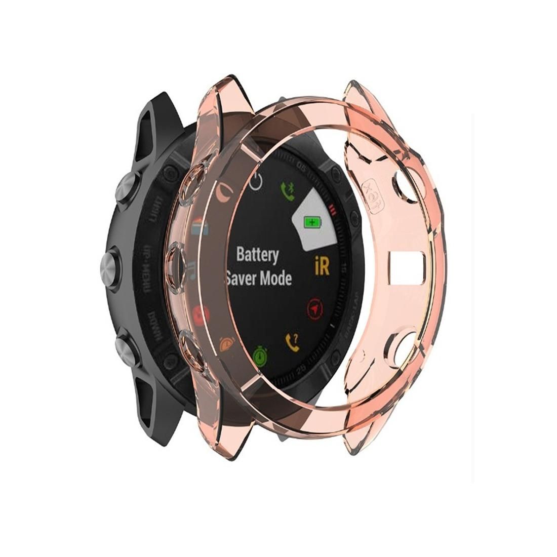 For Garmin Fenix 6X TPU Half Coverage Smart Watch Protevtice Case (Orange)