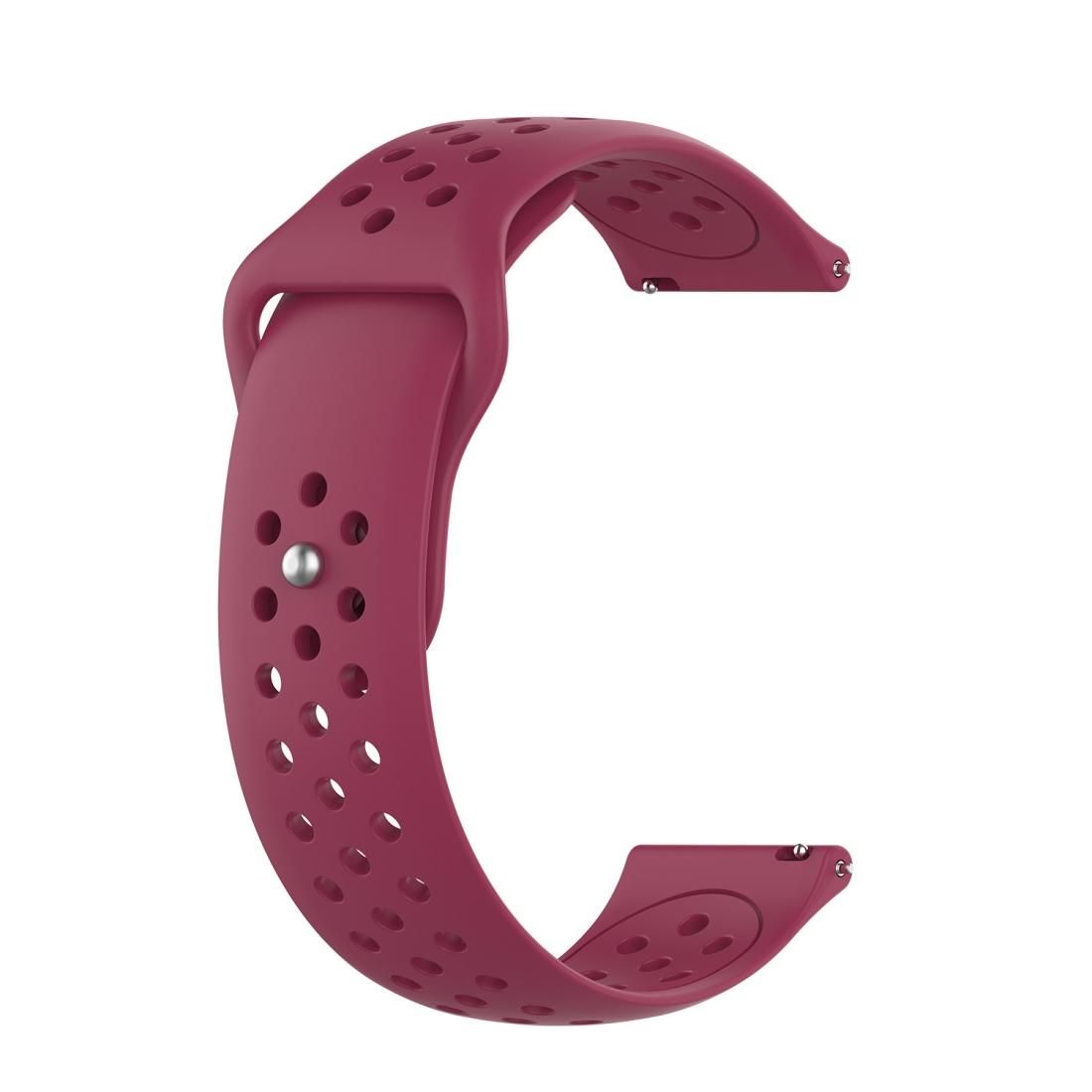 For Huami Amazfit Youth Edition Silicone Breathable Watch Strap (Red Wine)